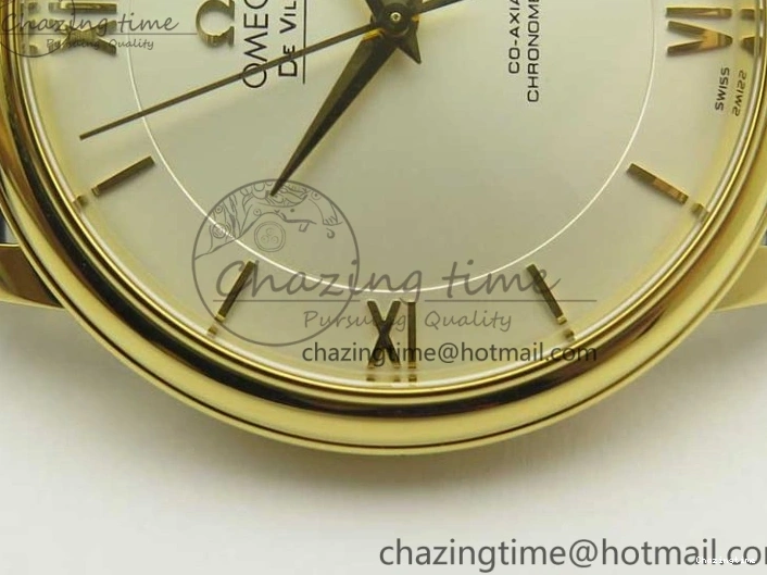 0429 UrbanChic De Ville YG MKF 1:1 Best Edition Silver Dial YG Markers on Black Leather Strap MIYOTA 9015 V 8048